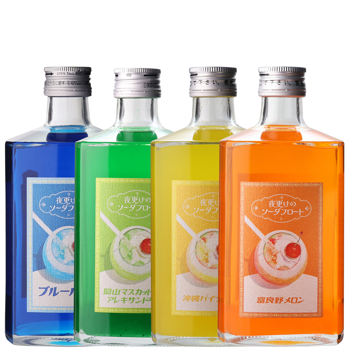 夜更けのソーダフロート 4本セット 送料無料（ブルーハワイ/岡山