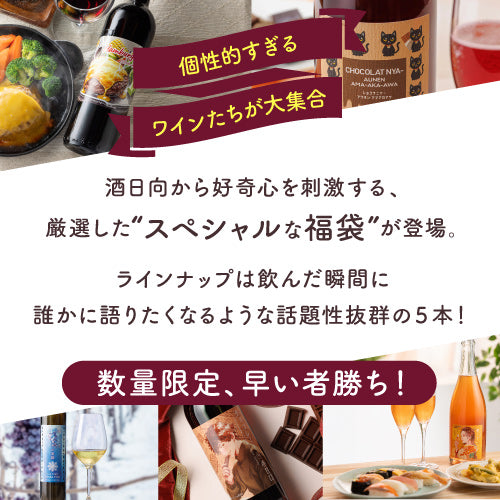 35%OFF 中身マル見え ワイン5本福袋 送料無料