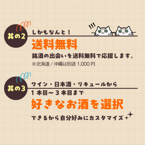 お酒の福袋 酒ハント3本入6,600円税込 送料無料 最大81％OFF！必ず5％以上OFF！