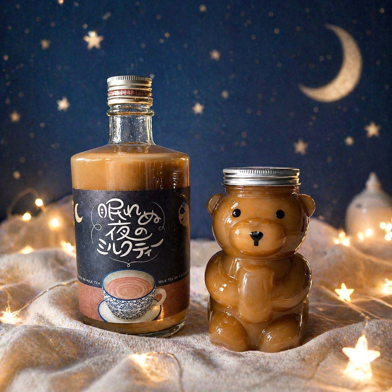 【クマボトルセット】眠れぬ夜のミルクティー