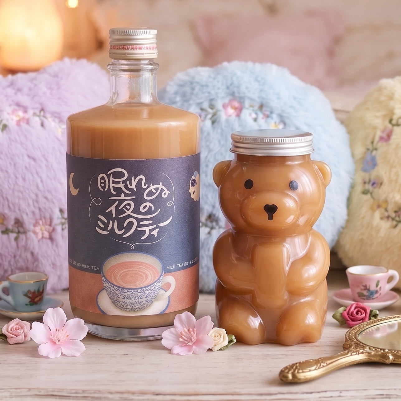【クマボトルセット】眠れぬ夜のミルクティー