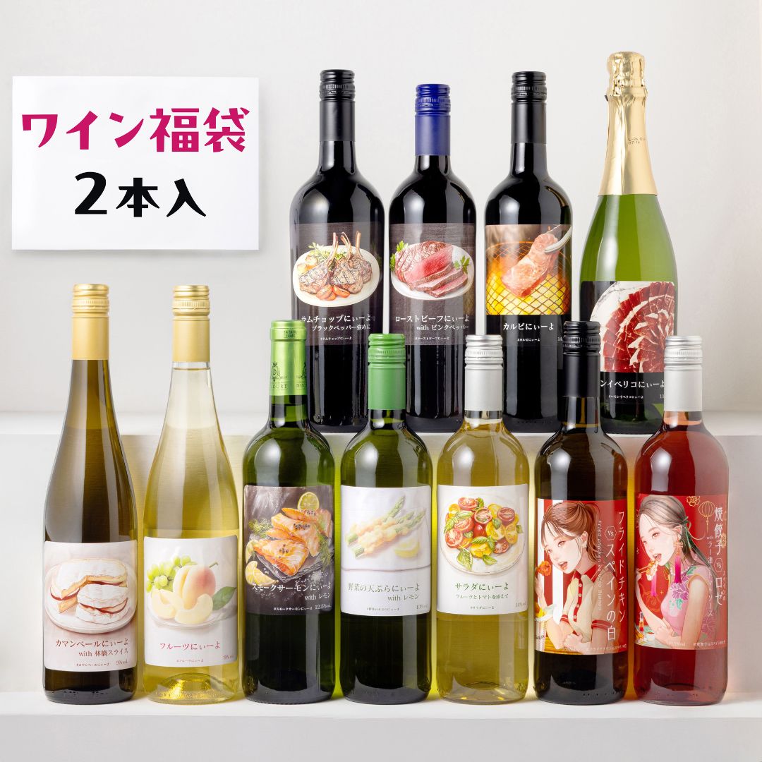 田邉ソムリエ監修 食卓が華やぐペアリングワイン福袋 2本入 送料無料